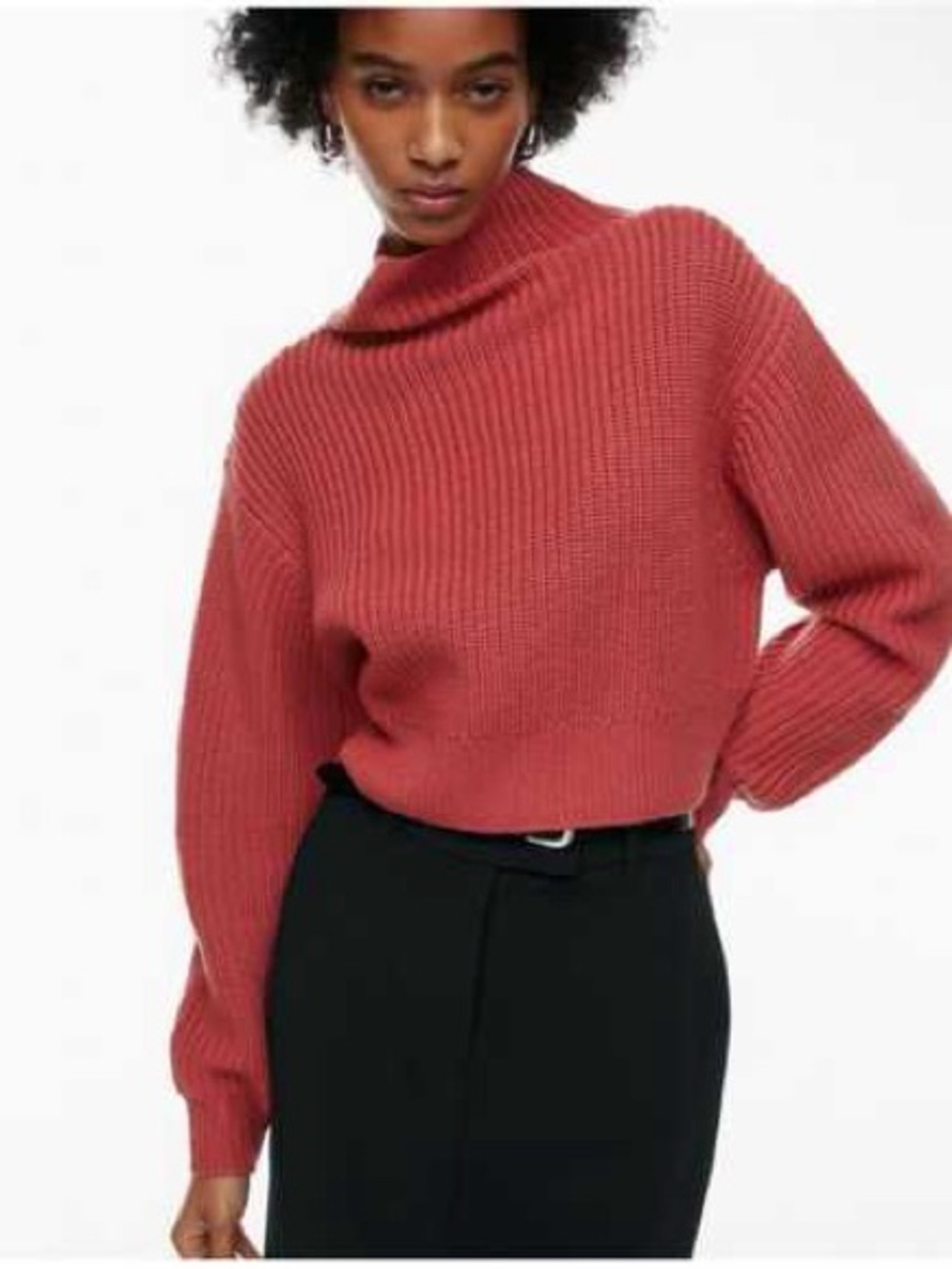 Aritzia Wilfred Montpellier Merino Wool Waist Turtleneck | Size Large